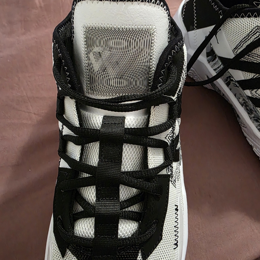 Jordan Black and White Men's Sneakers - Picture 3 of 5